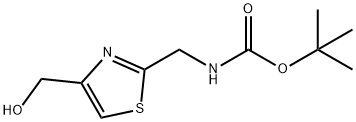 ((4-(羟甲基)噻唑-2-基)甲基)氨基甲酸叔丁酯 结构式
