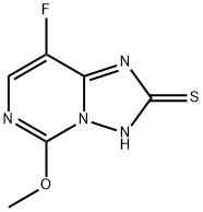8-FLUORO-5-METHOXY-[1,2,4]TRIAZOLO[1,5-C]PYRIMIDINE-2(3H)-THIONE,166524-71-6,结构式