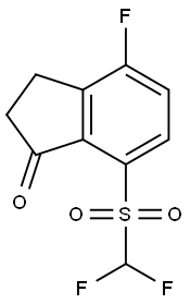 1H-Inden-1-one, 7-[(difluoromethyl)sulfonyl]-4-fluoro-2,3-dihydro- Structure