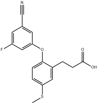 1672665-67-6 Benzenepropanoic acid, 2-(3-cyano-5-fluorophenoxy)-5-(methylthio)-