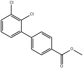 [1,1'-Biphenyl]-4-carboxylic acid, 2',3'-dichloro-, methyl ester,1673545-31-7,结构式