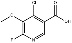 4-Chloro-6-fluoro-5-methoxy-nicotinic acid Struktur