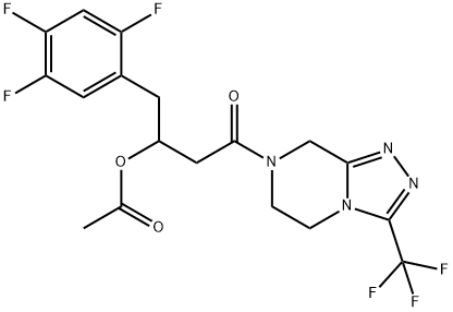 3-DESAMINO ACETOXY SITAGLIPTIN, 1675201-16-7, 结构式