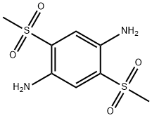1,4-ジアミノ-2,5-ビス(メチルスルホニル)ベンゼン 化学構造式