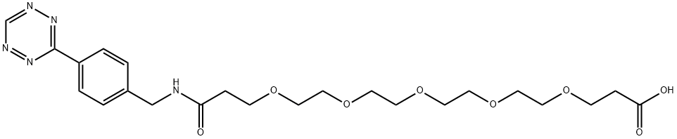 Tetrazine-PEG5-COOH Structure