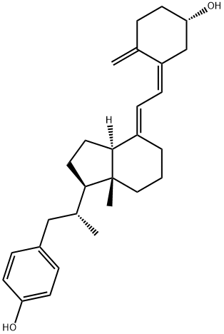 Phenol, 4-[(2R)-2-[(1R,3aS,4E,7aR)-octahydro-4-[(2Z)-2-[(5S)-5-hydroxy-2-methylenecyclohexylidene]ethylidene]-7a-methyl-1H-inden-1-yl]propyl]- Structure
