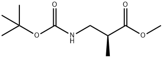 Propanoic acid, 3-[[(1,1-dimethylethoxy)carbonyl]amino]-2-methyl-, methyl ester, (2S)- Structure