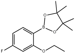 1,3,2-Dioxaborolane, 2-(2-ethoxy-4-fluorophenyl)-4,4,5,5-tetramethyl-,1688702-57-9,结构式