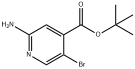 4-PYRIDINECARBOXYLIC ACID, 2-AMINO-5-BROMO-, 1,1-DIMETHYLETHYL ESTER Structure