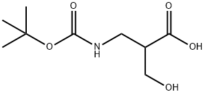 3-{[(tert-butoxy)carbonyl]amino}-2-(hydroxymethyl)propanoic acid Struktur
