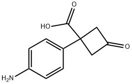 Cyclobutanecarboxylic acid, 1-(4-aminophenyl)-3-oxo- Structure