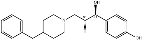 1-Piperidinepropanol, α-(4-hydroxyphenyl)-β-methyl-4-(phenylmethyl)-, (R*,R*)- 结构式