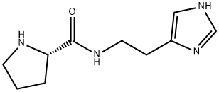 2-Pyrrolidinecarboxamide, N-[2-(1H-imidazol-4-yl)ethyl]-, (2S)- (9CI) Struktur