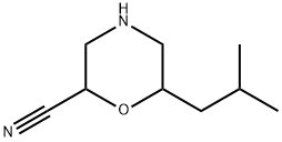 2-Morpholinecarbonitrile, 6-(2-methylpropyl)- 化学構造式