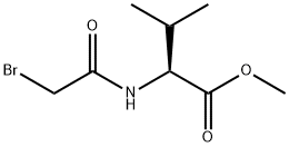 methyl (2S)-2-(2-bromoacetamido)-3-methylbutanoate 化学構造式