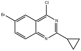 Quinazoline, 6-bromo-4-chloro-2-cyclopropyl- Struktur
