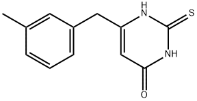 4(1H)-Pyrimidinone, 2,3-dihydro-6-[(3-methylphenyl)methyl]-2-thioxo- Structure