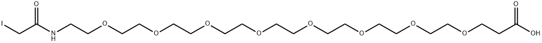 4,7,10,13,16,19,22,25-Octaoxa-28-azatriacontanoic acid, 30-iodo-29-oxo- Structure