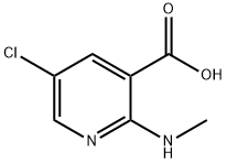3-Pyridinecarboxylic acid, 5-chloro-2-(methylamino)- Structure