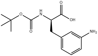 (R)-3-(3-AMINOPHENYL)-2-((TERT-BUTOXYCARBONYL)AMINO)PROPANOIC ACID Structure