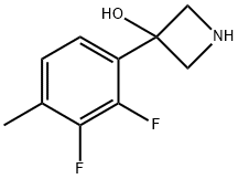 3-(2,3-二氟-4-甲基苯基)氮杂环丁烷-3-醇 结构式