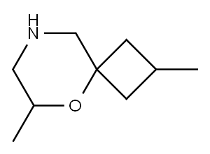 5-Oxa-8-azaspiro[3.5]nonane,2,6-dimethyl-,1702258-40-9,结构式