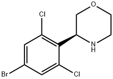 (S)-3-(4-bromo-2,6-dichlorophenyl)morpholine Struktur