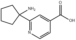 4-Pyridinecarboxylic acid, 2-(1-aminocyclopentyl)- 结构式