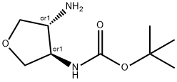 tert-butyl ((3S,4S)-4-aminotetrahydrofuran-3-yl)carbamate rel Struktur