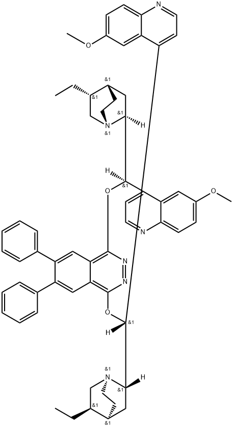 1,4-bis-(9-O-dihydroquinyl)-6,7-diphenylphthalazine 结构式