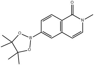 2-甲基-6-(4,4,5,5-四甲基-1,3,2-二氧杂硼烷-2-基)异喹啉-1(2H)-酮, 1706749-69-0, 结构式