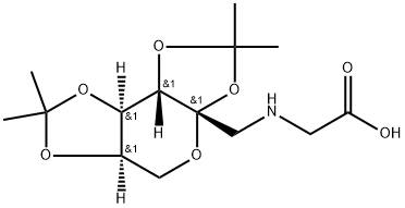 N-[1-Deoxy-2,3:4,5-bis-O-(1-methylethylidene)-β-D-fructopyranos-1-yl]glycine Structure