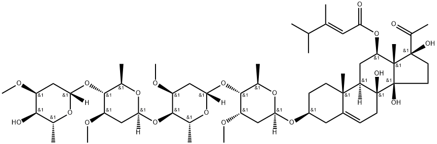 Otophylloside B 4'''-O-beta-D-cymaropyranoside Structure