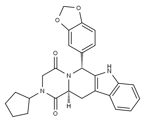 N-Desmethyl-N-cyclopentyl cis-ent-Tadalafil, 171488-19-0, 结构式