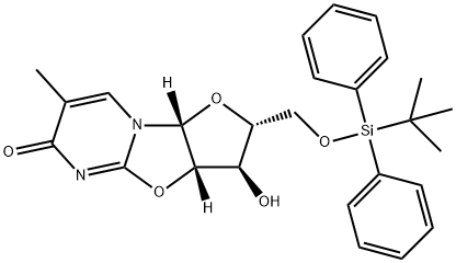 5’-O-TBDPS-5-methyl-2,2’-anhydrouridine Structure