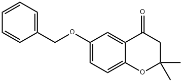 4H-1-Benzopyran-4-one, 2,3-dihydro-2,2-dimethyl-6-(phenylmethoxy)- Struktur