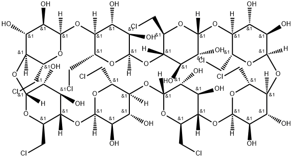 octakis(6-chloro-6-deoxy)-γ-cyclodextrin Structure