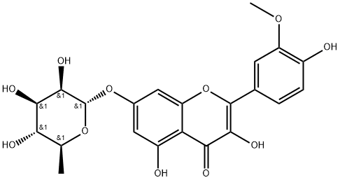 Isorhamnetin 7-O-α-L-rhamnoside, 17331-72-5, 结构式