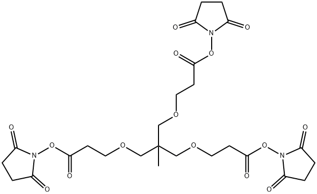 m-C-tri(CH2-PEG1-NHS ester) Struktur