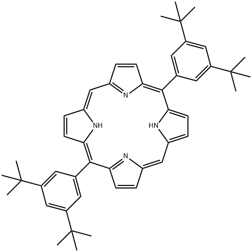 5,15-双[3,5-二(叔丁基)苯基]卟啉,173613-63-3,结构式