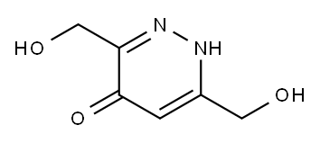 4(1H)-Pyridazinone, 3,6-bis(hydroxymethyl)- Structure