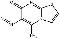 7H-Thiazolo[3,2-a]pyrimidin-7-one, 5-amino-6-nitroso- Structure