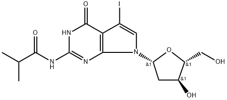N2-Isobutyryl-7-iodo-7-deaza-2'-deoxyguanosine Struktur