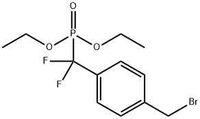 Phosphonic acid, P-[[4-(bromomethyl)phenyl]difluoromethyl]-, diethyl ester Structure