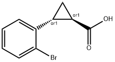 REL-(1R,2R)-2-(2-溴苯基)环丙烷-1-羧酸 结构式