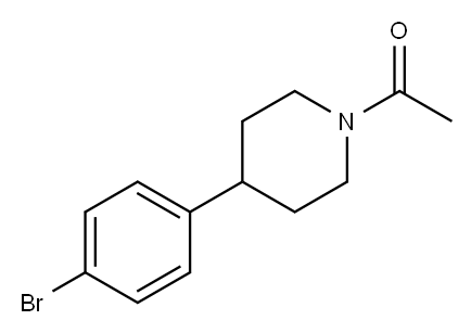Ethanone, 1-[4-(4-bromophenyl)-1-piperidinyl]- Struktur