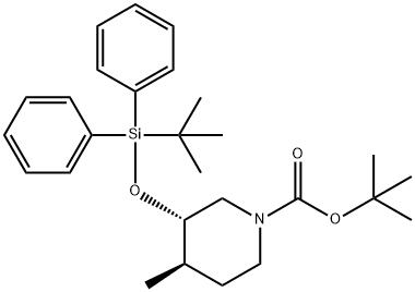 1-Piperidinecarboxylic acid, 3-[[(1,1-dimethylethyl)diphenylsilyl]oxy]-4-methyl-, 1,1-dimethylethyl ester, (3S,4R)-
