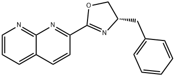 1,8-Naphthyridine, 2-[(4S)-4,5-dihydro-4-(phenylmethyl)-2-oxazolyl]- Structure