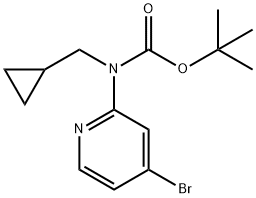 叔丁基(4-溴吡啶-2-基)(环丙基甲基)氨基甲酸酯, 1773506-51-6, 结构式