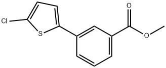 Benzoic acid, 3-(5-chloro-2-thienyl)-, methyl ester 结构式